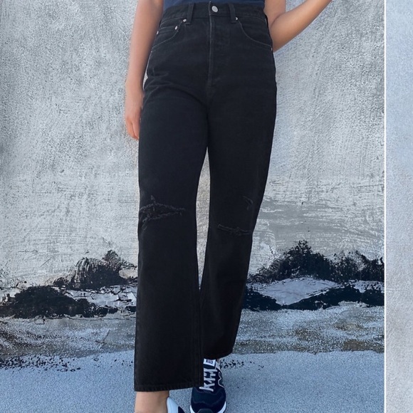 DENIM FORUM | 26 BONET / JONI LOOSE BLACK JEANS - Picture 4 of 5